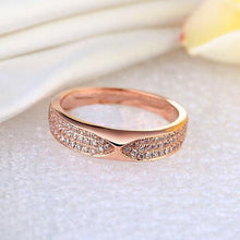 गैलरी व्यूवर में इमेज लोड करें, 0.31ct Natural Diamonds 14K Rose Gold Bridal Anniversary Ring