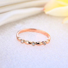 गैलरी व्यूवर में इमेज लोड करें, 0.03ct Diamond 14K Rose Gold Stackable Ring