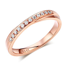 गैलरी व्यूवर में इमेज लोड करें, 0.14ct Natural Diamonds14K Rose Gold Ring