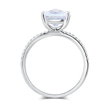 गैलरी व्यूवर में इमेज लोड करें, 0.12ct Natural Diamond 14K White Gold 2.5 Ct Topaz Ring