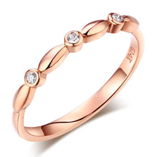 गैलरी व्यूवर में इमेज लोड करें, 0.03ct Diamond 14K Rose Gold Stackable Ring