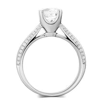 गैलरी व्यूवर में इमेज लोड करें, 0.2ct Natural Diamond 14K White Gold 1.2ct Topaz Ring