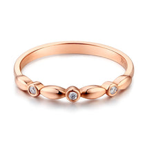 गैलरी व्यूवर में इमेज लोड करें, 0.03ct Diamond 14K Rose Gold Stackable Ring