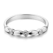 गैलरी व्यूवर में इमेज लोड करें, 0.03ct Natural Diamond 14K White Gold Stackable Ring