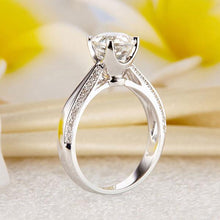 गैलरी व्यूवर में इमेज लोड करें, 0.2ct Natural Diamond 14K White Gold 1.2ct Topaz Ring