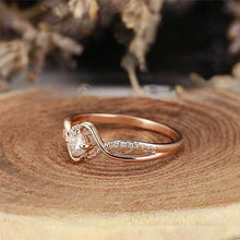 गैलरी व्यूवर में इमेज लोड करें, 1.0 Carat Round Cut Sona Diamond Twist Promise Ring