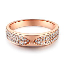गैलरी व्यूवर में इमेज लोड करें, 0.31ct Natural Diamonds 14K Rose Gold Bridal Anniversary Ring