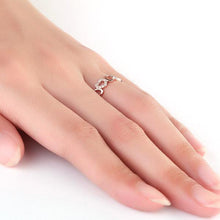 गैलरी व्यूवर में इमेज लोड करें, 0.12ct Natural Diamonds 14K Rose Gold Heart Ring