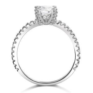 1 Carat Created Diamond Engagement Ring - Black Diamonds New York