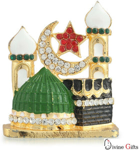 Divine Gifts & Artificial Jewellery Madina Prince Golden Stand Showpiece Showpiece  -  7 cm