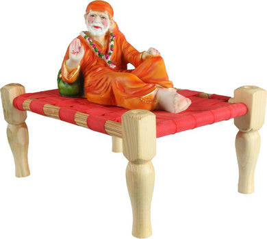 Divine Gifts & Artificial Jewellery Shirdi Sai Aashirwad With Sleeping On Charpai 007 Showpiece  -  20 cm