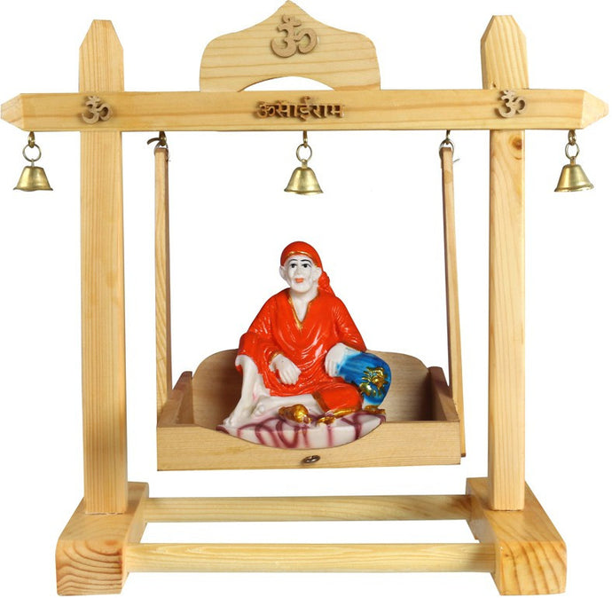 Divine Gifts & Artificial Jewellery Shirdi Sai Jhulla With Bell 008 Showpiece  -  27 cm